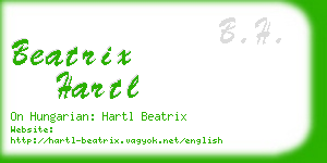 beatrix hartl business card
